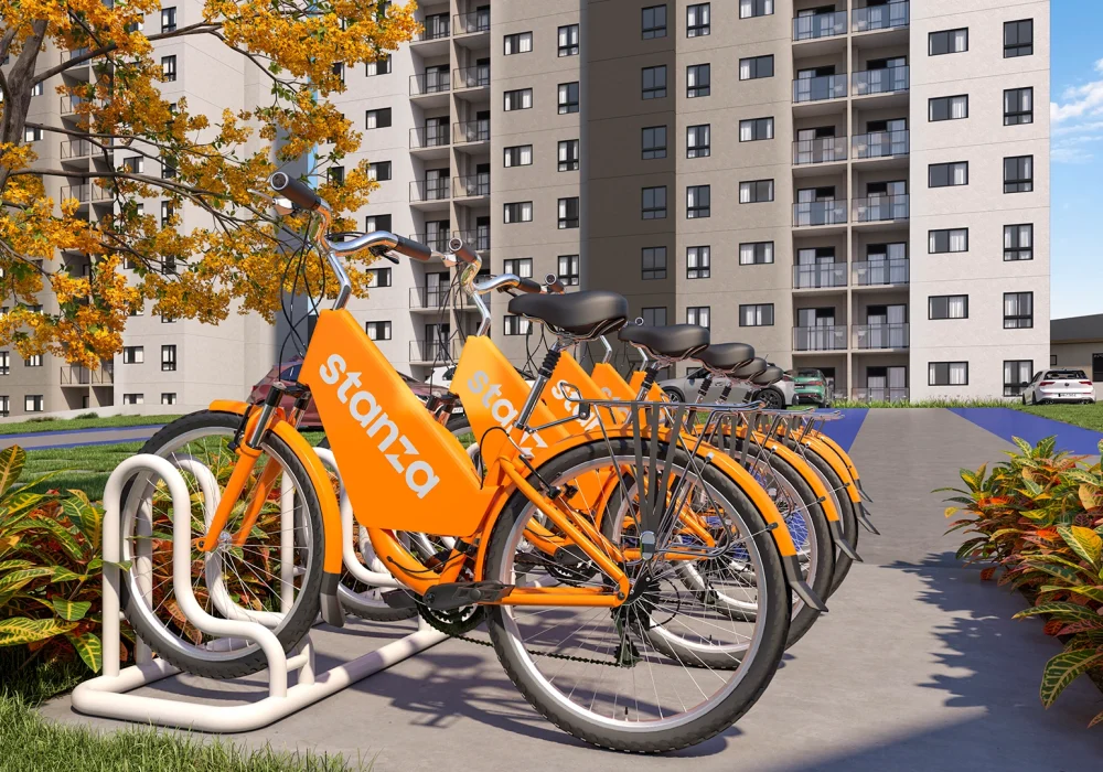 Bicicletário com Bikes Compartilhadas do Alto Paralela da Stanza
