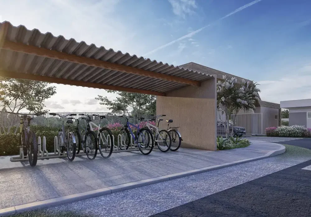 Bicicletário do Duo Residencial das Árvores em Camaçari