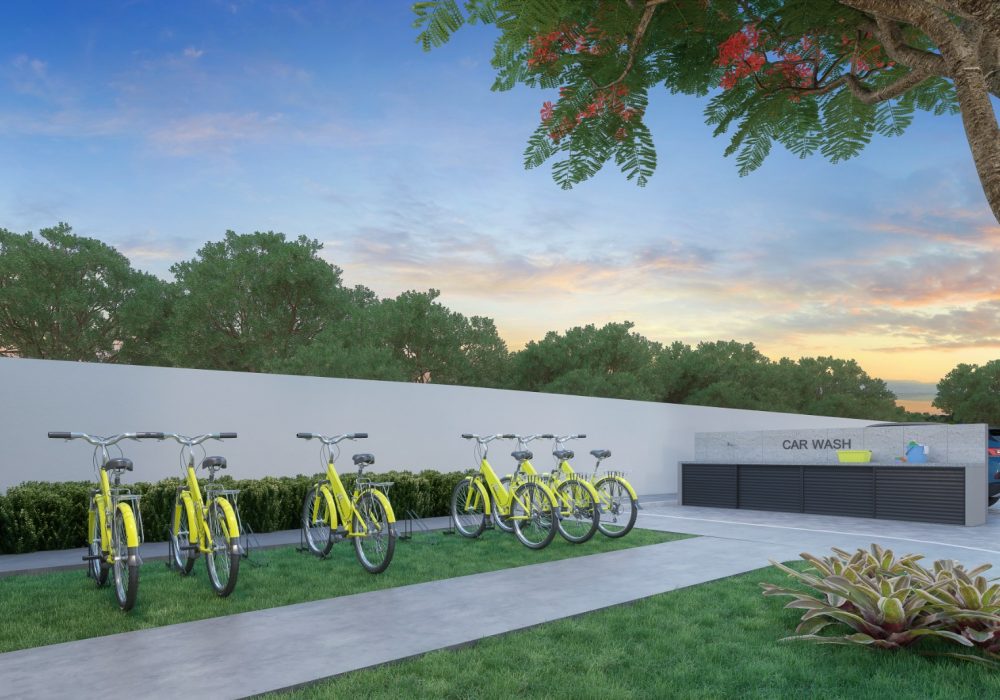 Bicicletário do Reserva Bambuí da LMarquezzo em Camaçari
