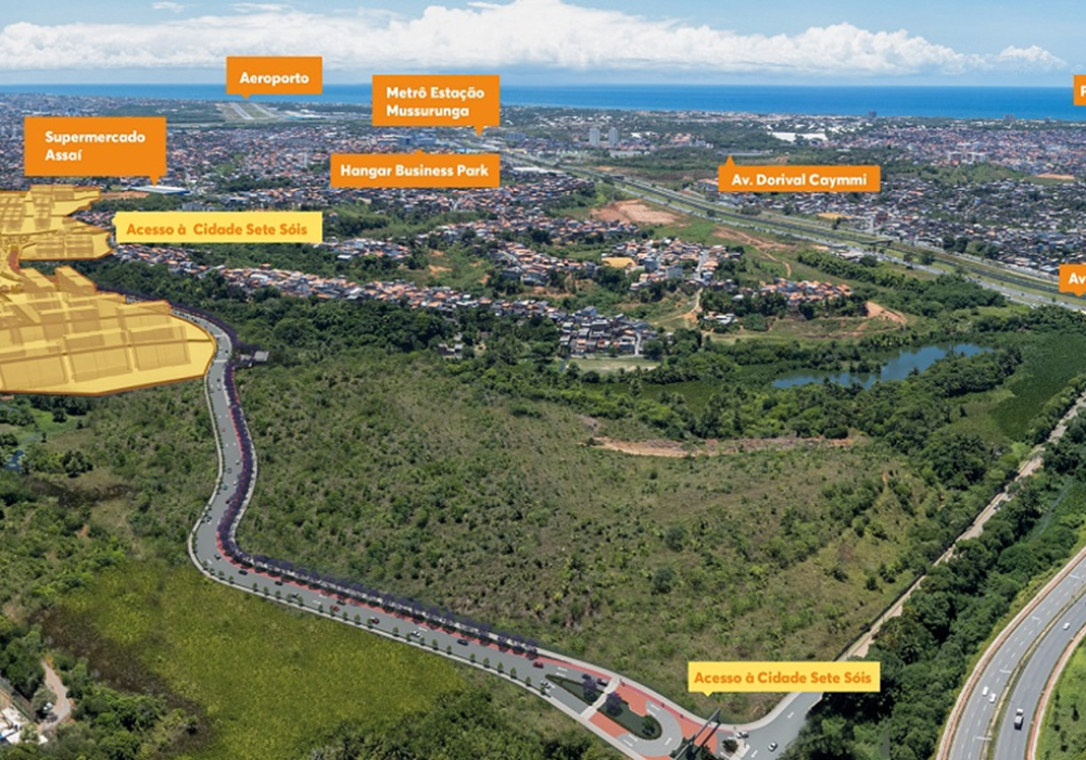 Imagem Aérea da Cidade Sete Sóis da MRV em Salvador
