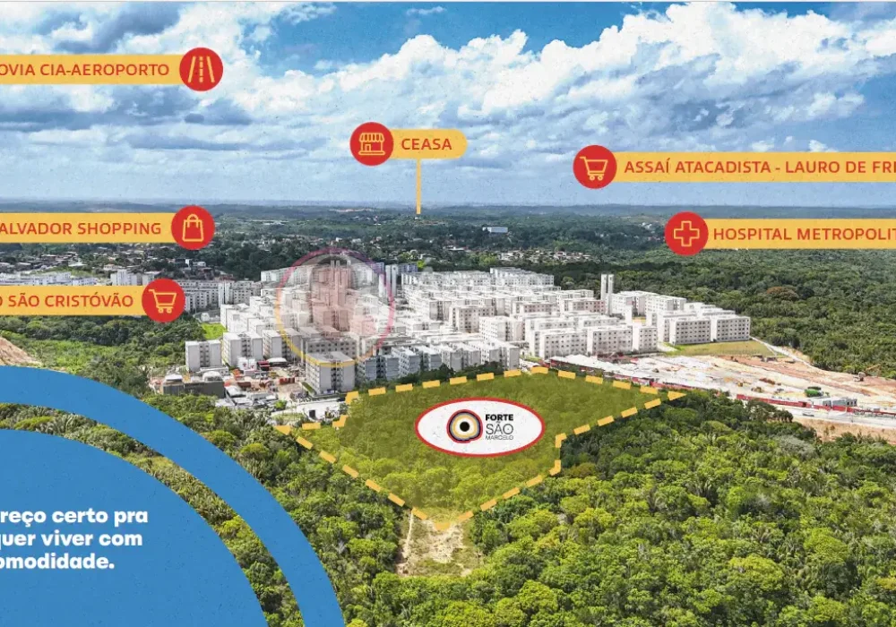 Localização do Forte São Marcelo