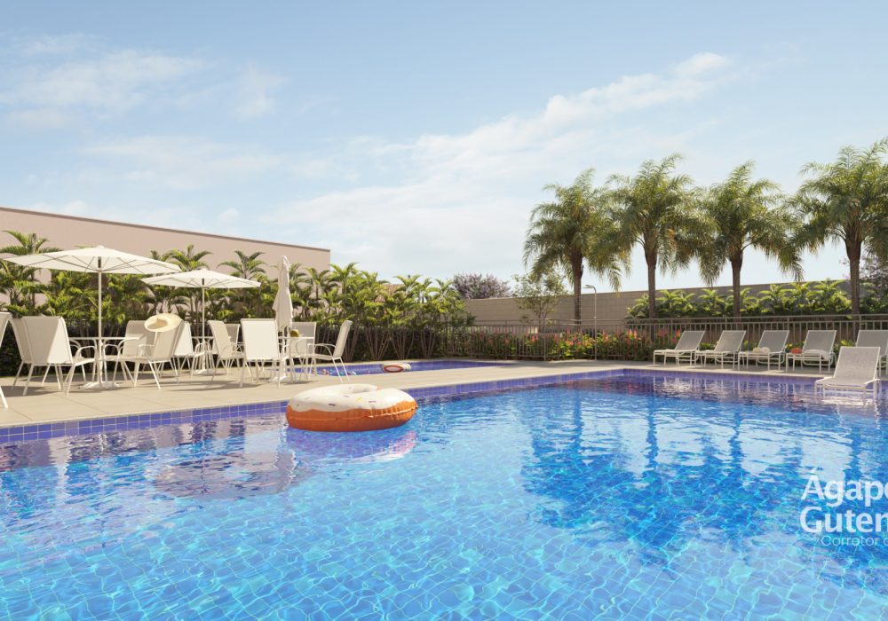 Piscina Adulto Com Deck Molhado e Piscina Infantil