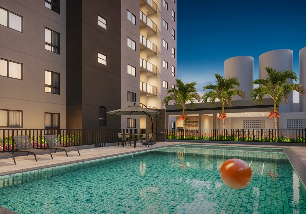 Piscina Iluminação Noturna do Alto Paralela da Stanza