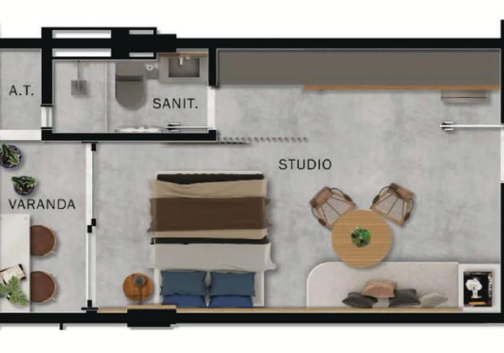 Planta Studio Float do Terraza Balena