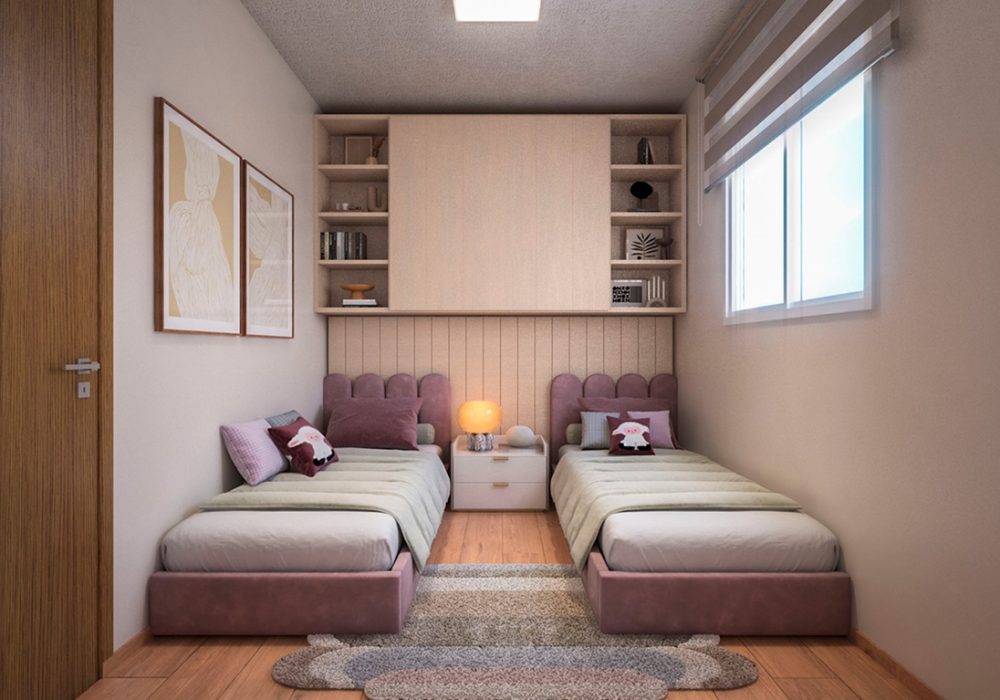 Quarto de solteiro Portal de Piatã MRV Salvador